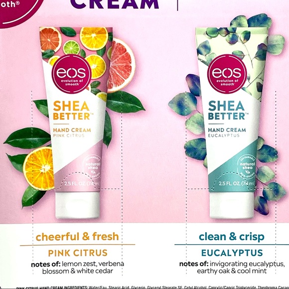 EOS Natural Shea Butter 24Hr Hydration Moisturizing Hand Creams 4PK 4 Fragrances - Picture 10 of 15